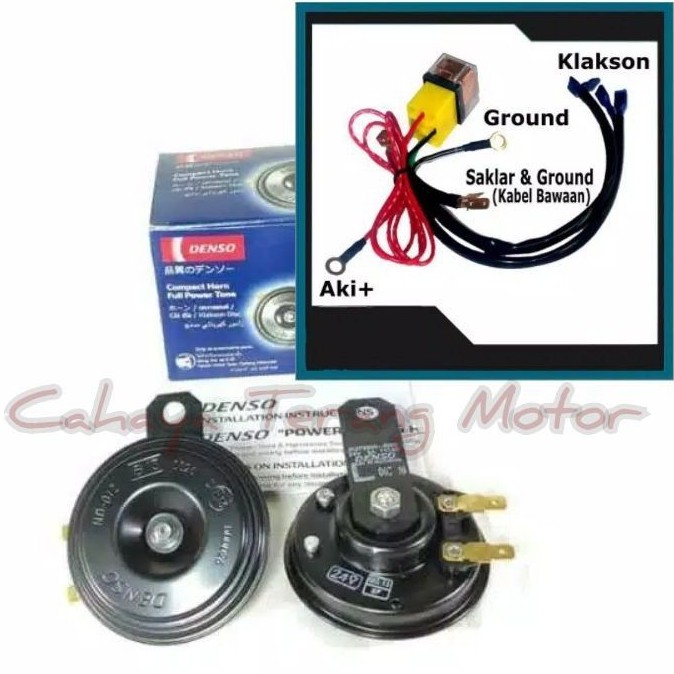 Klakson Denso (DISC) 1 Set WaterProof 12 Volt Original 100% Buat Motor &amp; Mobil