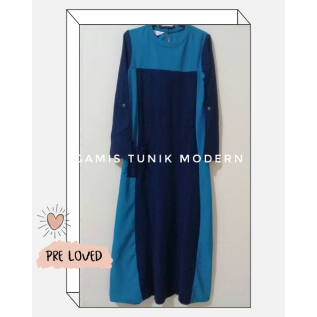 Pre Loved Like New | Second >>> Gamis Shafira Encyclo Navy