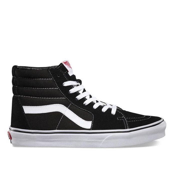Sepatu Vans Ori Sneakers Vans Classic SK8 Hi Black White