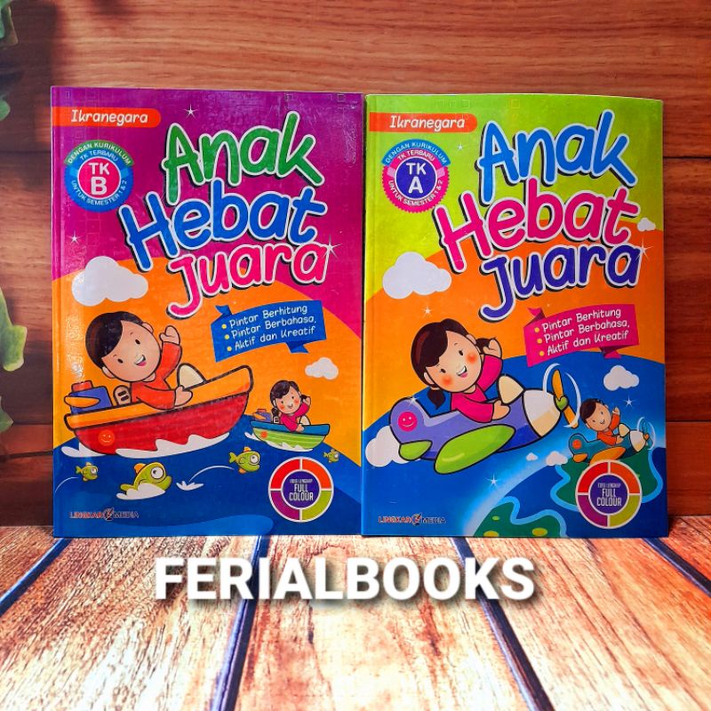 buku anak hebat juara TK A dan TK B,2pcs buku,bergambar dan berwarna