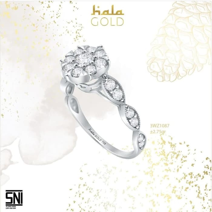 

Dominique Jewellery-Cincin Hala Gold 75,5% SNI DQ10026
