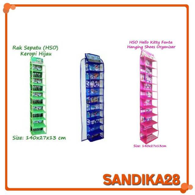 Hanger Organizer Shoes 9 Susun Rak  Sepatu Gantung 