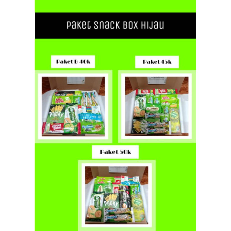 SNACKBOX / Kado UlangTahun/ Kado Wisuda / Kado Unniversarry / Paket Hijau