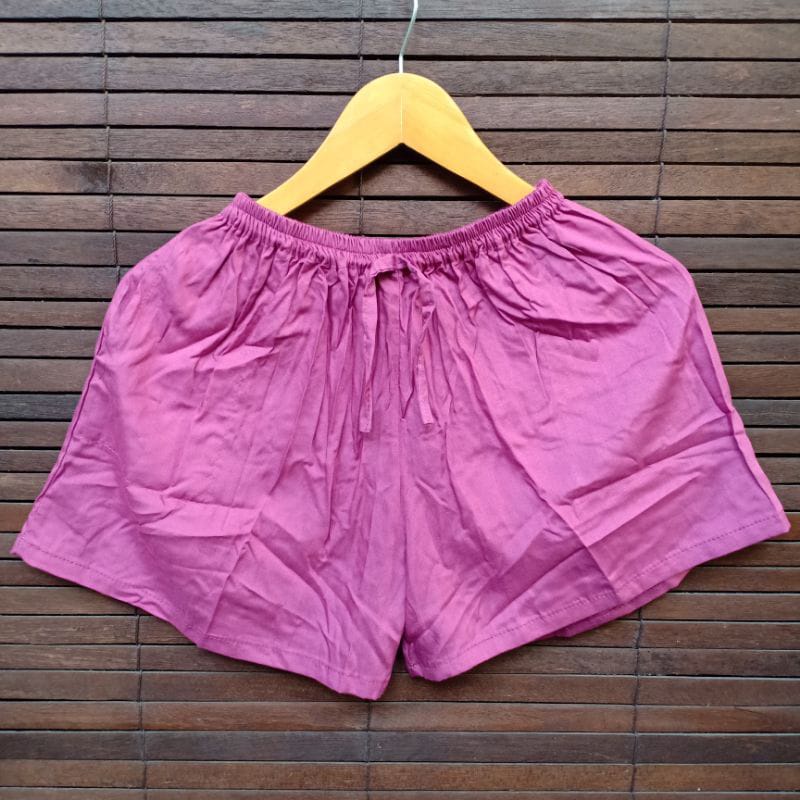 Pendek Rayon Celana Pendek Wanita Rayon Allsize Pinggang Karet Elastis Nyaman Allsize