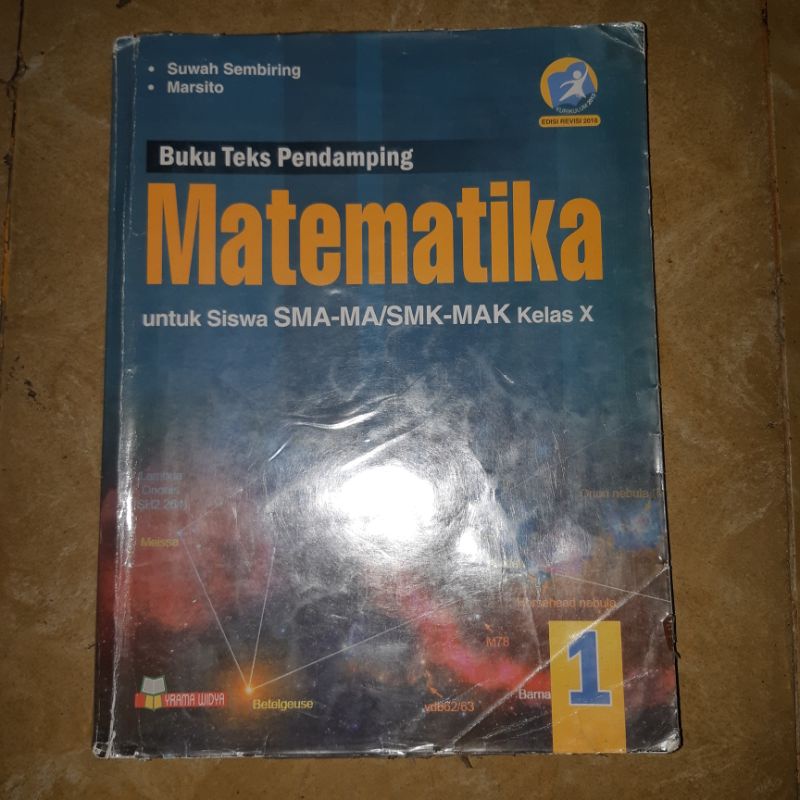 

[YRAMA WIDYA] Preloved Buku Paket Matematika Wajib untuk Siswa SMA-MA/SMK-MAK Kelas X