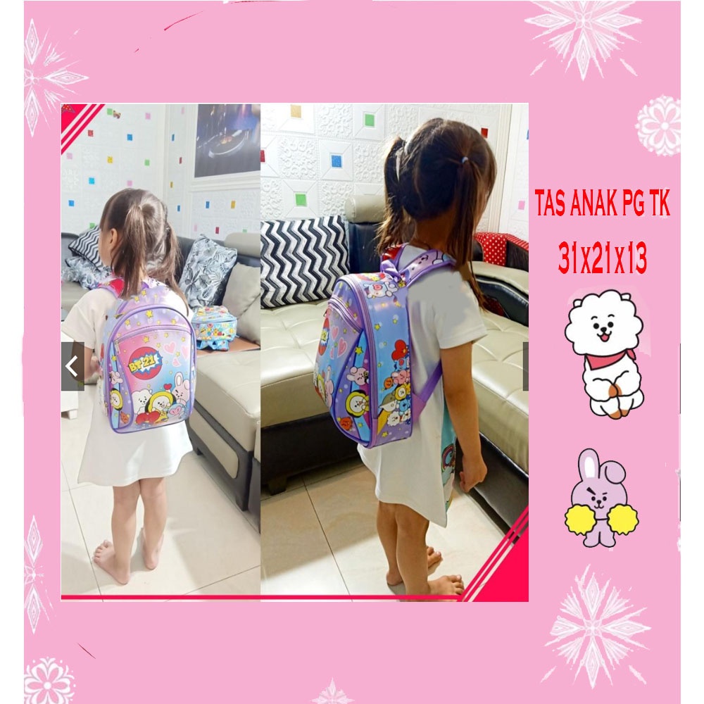 1 KG = 4 !! FREE ONGKIR  Tas Ransel Sekolah Anak PG BUNCIT karakter bus kekinian korea