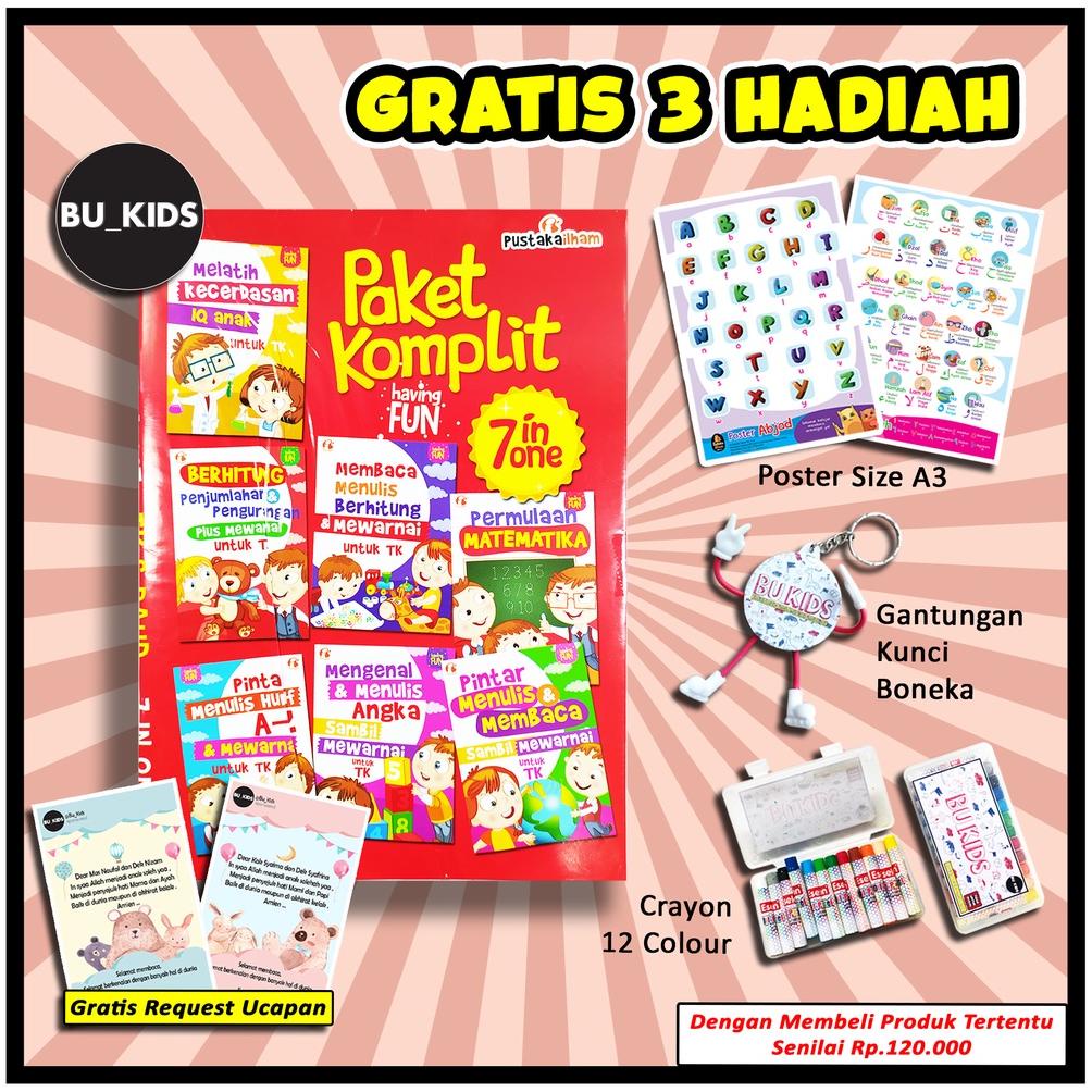 [(BAYAR DITEMPAT) Buku Belajar Anak Tk Paud - Buku Paket Anak Tk Paud - Paket Komplit 7 in 1 - Isi 7