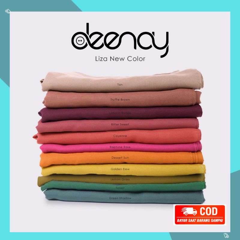 KERUDUNG DEENAY POLOS LIZA ORI Voal Ultrafine Jilbab Hijab Segi Empat Segiempat Denay Denai Deenai T