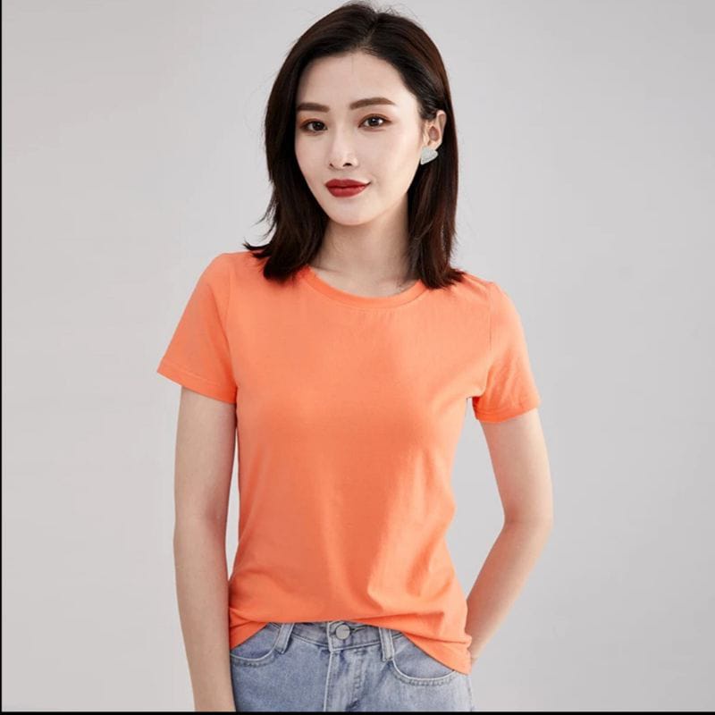 Kaos Polos cewek Baju Wanita Kaos Oblong Baju Tshirt Murah Wanita cotton