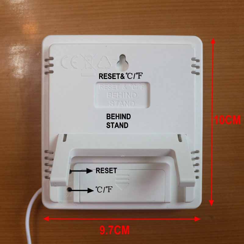 HTC HTC-1 HTC-2 Thermometer Hygrometer Digital Higrometer Termometer Ruangan Clock Temperature Humidity