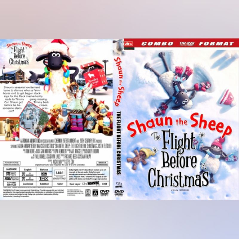 Kaset Film Kartun SHAUN THE SHEEP THE FLIGHT BEFORE CHRISTMAS