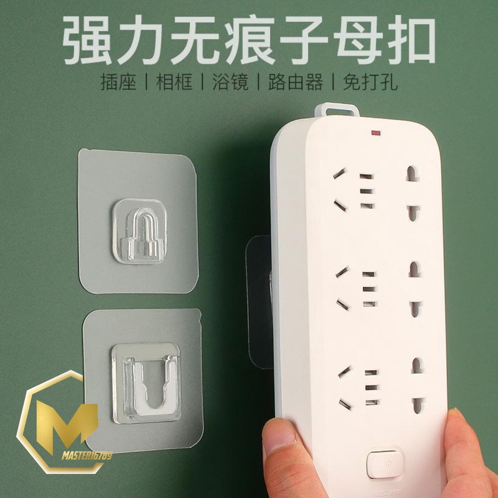 RT06 GANTUNGAN HANGER HOOK TEMPEL SOCKET TRANSPARAN 1 SET PLUS MINUS DOUBLE TAPE SERBAGUNA MA2268