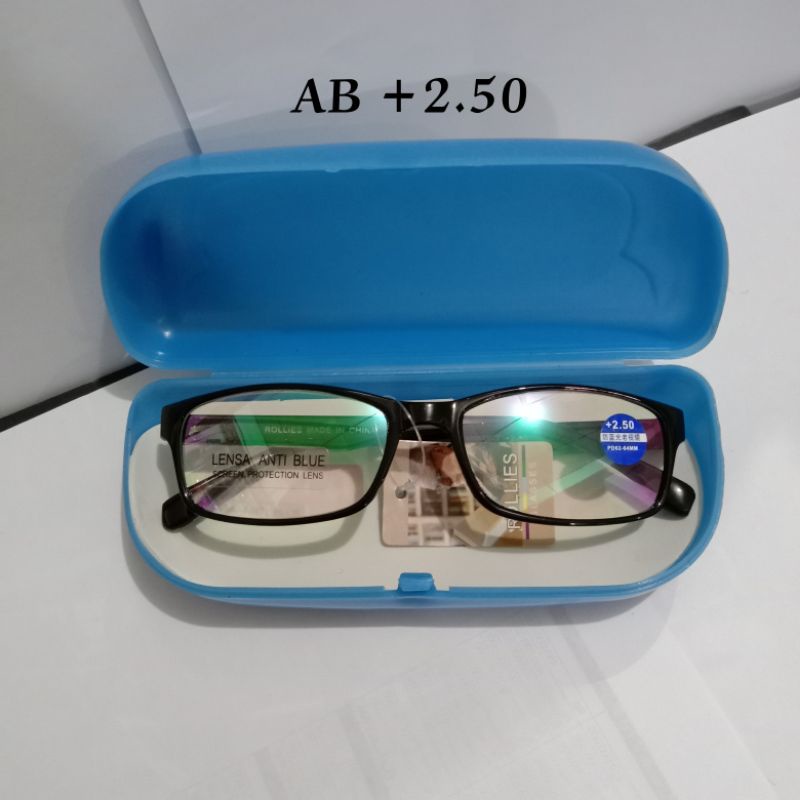 Kacamata Plus +2.50 Anti Radiasi Set Box