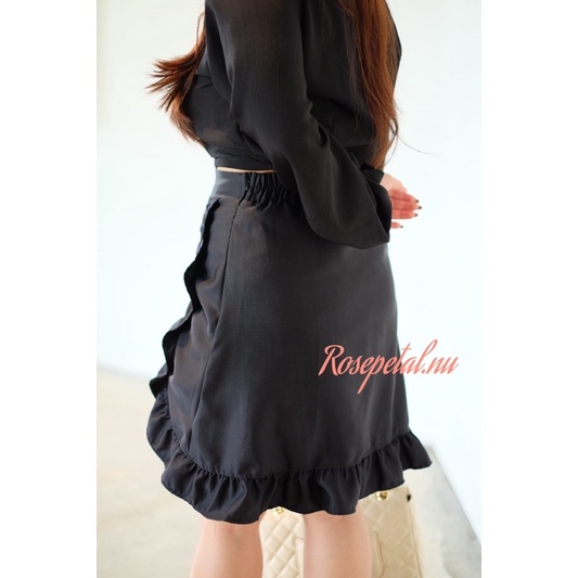 mercy ruffle skirt / rok korea kerut / rok mini korea ruffle / rok pesta korea