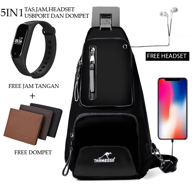 TANMESSO 5IN1 BAYAR DITEMPAT-BONUS JAM LED,DOMPET &amp; USBPORT&amp;HEADSET-BAHAN GLOSSY PREMIUM