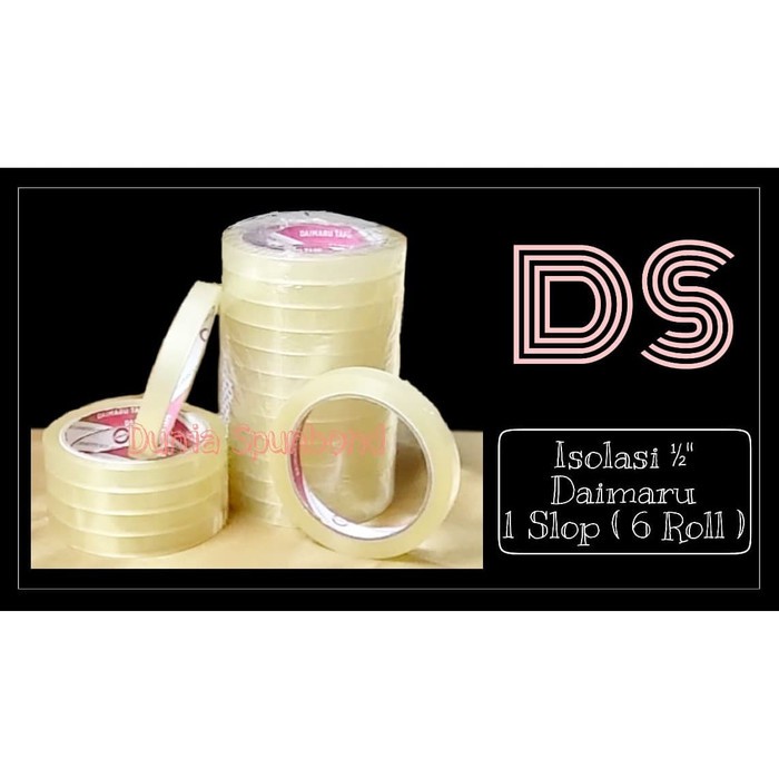 

Isolasi Daimaru 1/2 inch / Selotip 0.5 inch / 12 mm x 72 yard