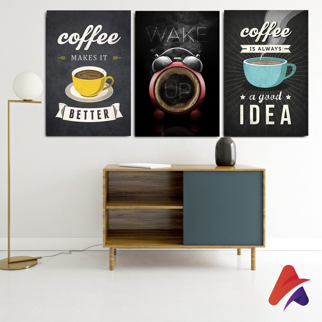 APOLITO (20X30 CM)HIASAN DINDING KOPI CAFE  PAJANGAN DINDING KAFE | HIASAN DINDING CAFE KOPI PAJANGAN CAFE KOPI