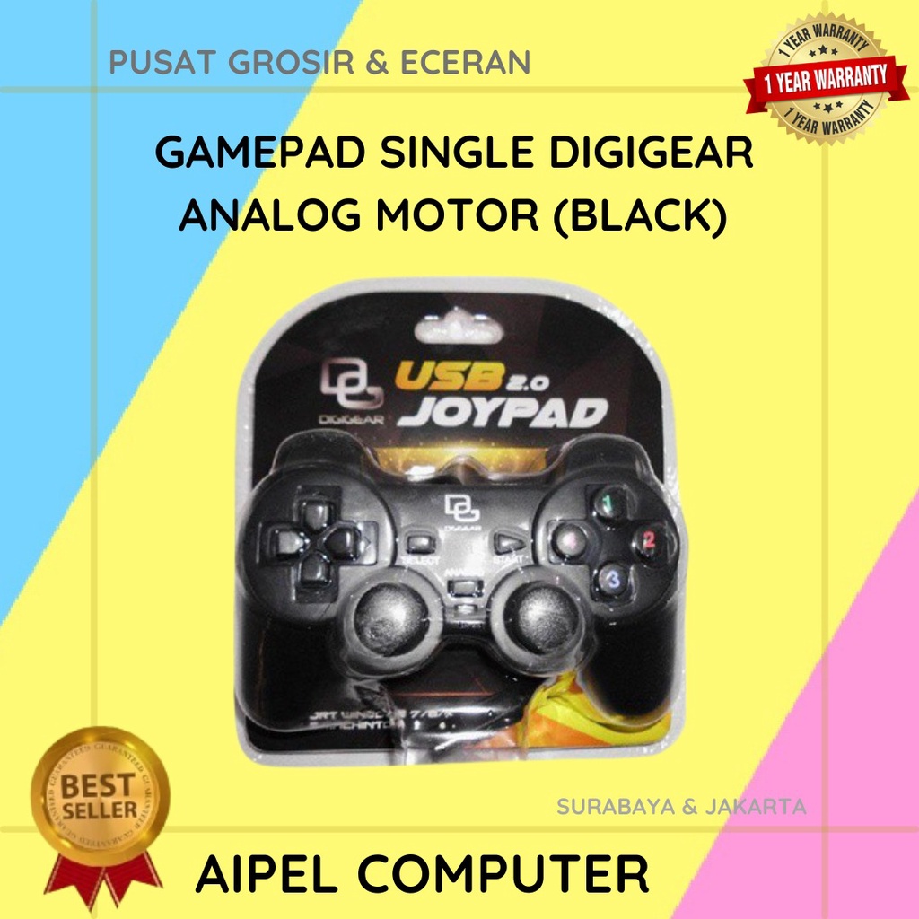 DIGIGEAR1B | GAMEPAD SINGLE DIGIGEAR BLACK ANALOG