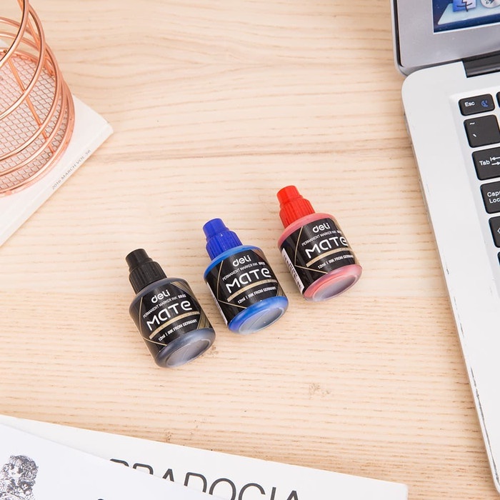 

TULIS-ALAT- DELI ISI TINTA SPIDOL PERMANEN / PERMANENT MARKER INK REFILL ES632 - BIRU -ALAT-TULIS.