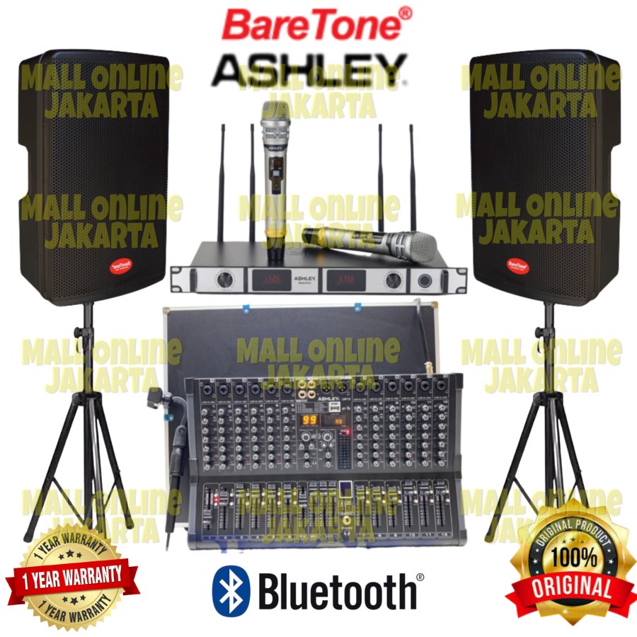 Speaker aktif baretone 15 inch Paket ashley 12 channel Lm12 max 15h