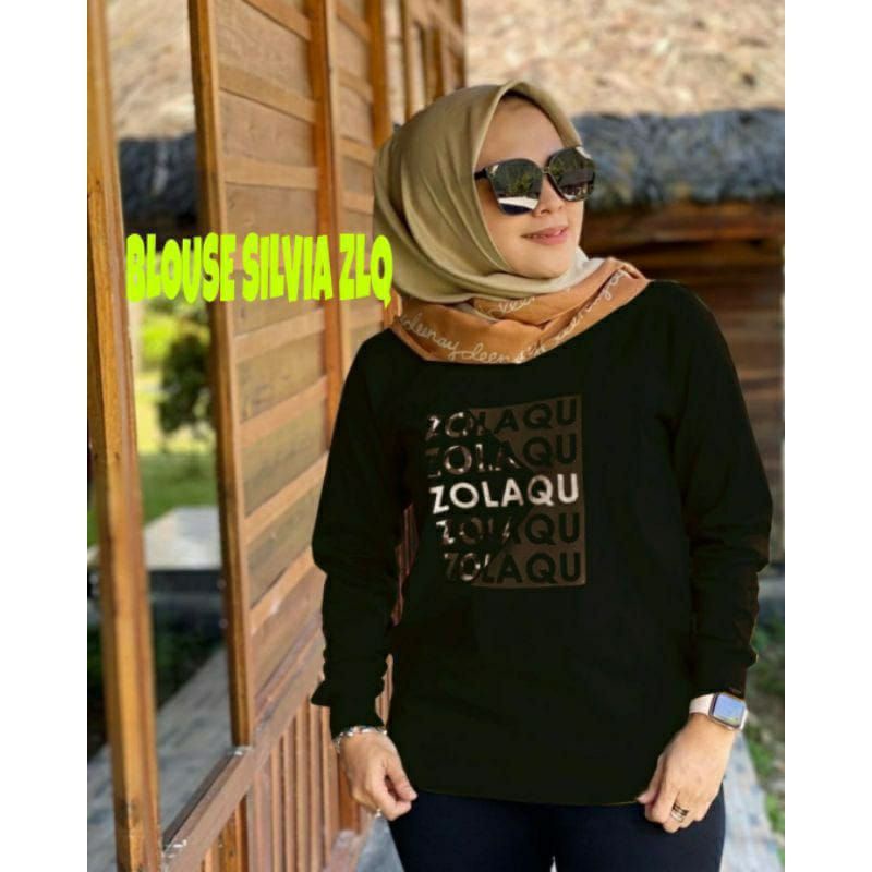 BLOUSE SILVIA/KAOS ATASAN WANITA LENGAN PANJANG/MODEL TERBARU/TERMURAH/HARGA PROMOSI/BAJU ATASAN WANITA LENGAN PANJANG (GOOD QUALITY).