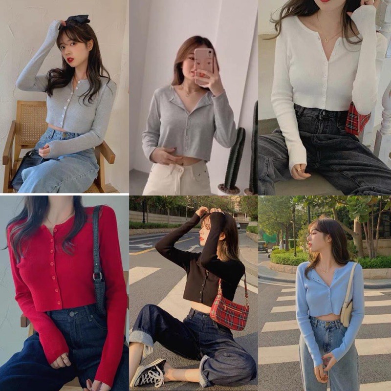 GFS ANGELA BUTTON CROP TOP