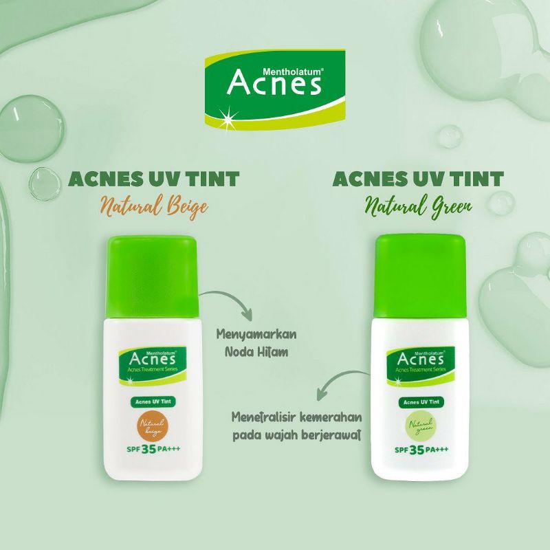 ACNES UV TINT SPF 35 PA+++ 30Gr | Natural Beige | Natural Green