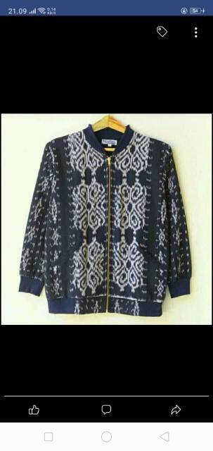 Jaket tenun motif asmat original premium