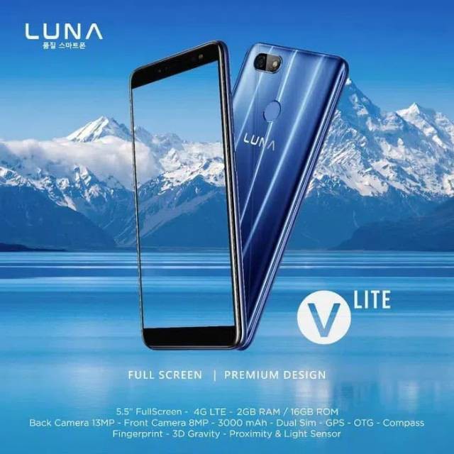 LUNA V55 LITE RAM 2 GB ROM 16GB HP ANDROID MURAH