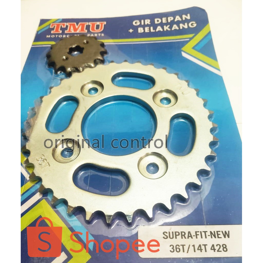 Gear press gear set depan belakang Supra fit new karisma ( Rantai &amp; Gir Motor )