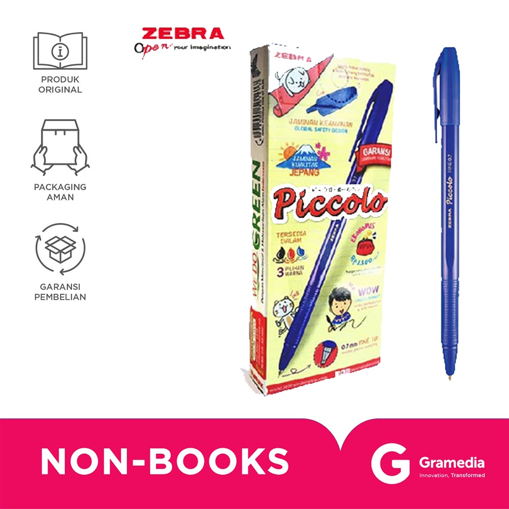 

Zebra Stick Pen Piccolo 0.7 Blue / 12Pc