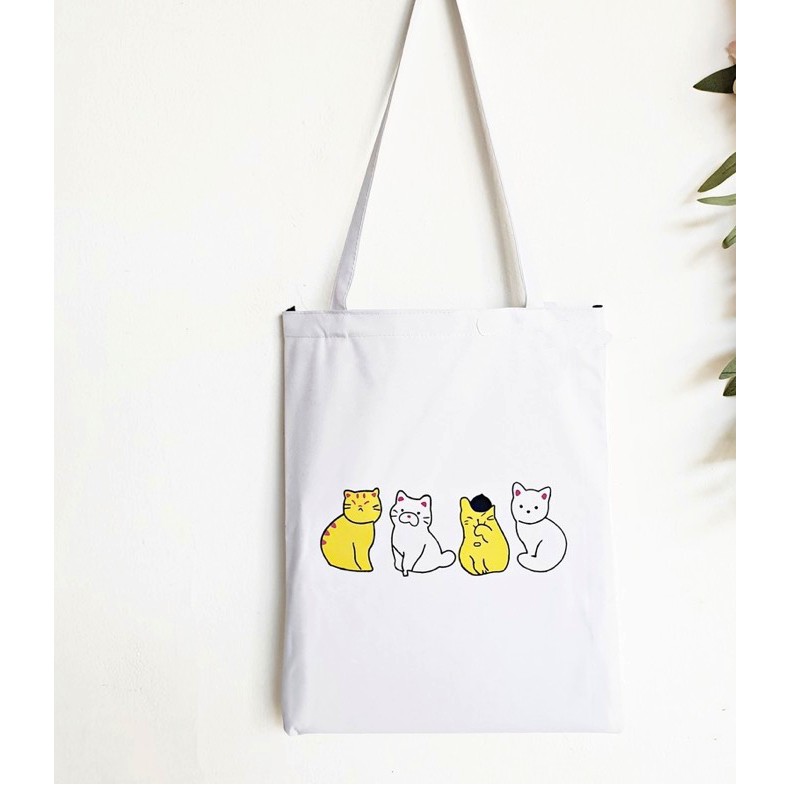 Tote Bag -Kitten- Totebag Tas Tote Wanita Tote Bag Army Anti Air Kanvas Korea