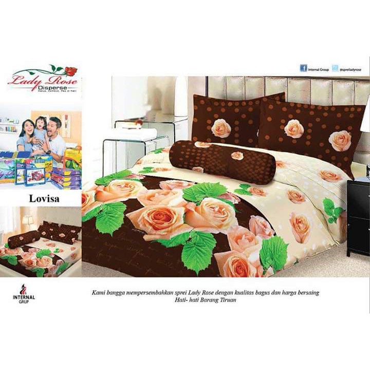 Sprei / spre / sprey / sprai Lady Rose 180 x 200 x 20 cm Motif Lovisa