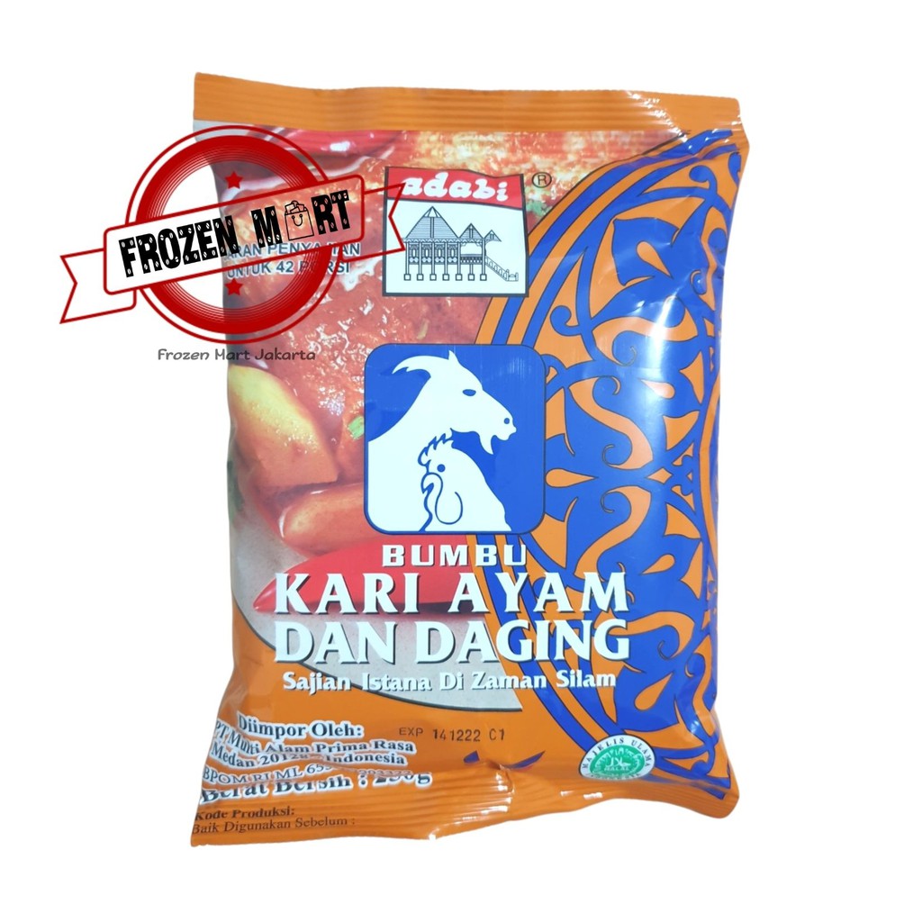 ADABI Bumbu Kari Ayam Dan Daging 250 Gr