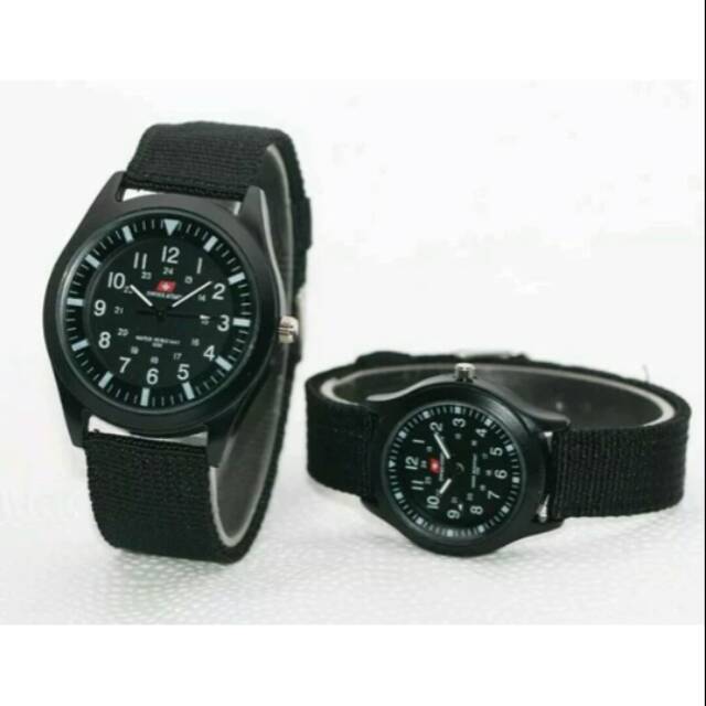 JAM TANGAN COUPLE TALI KANVAS SA ARMY