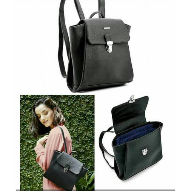 Tas punggung sophie martin paris promo murah argiana bag hitam black