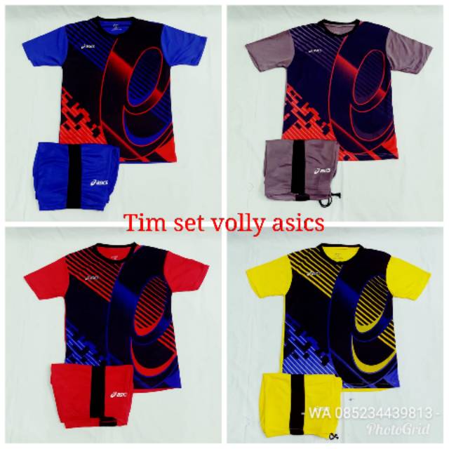TERBARU Baju olahraga kaos setelan futsal bola volly ASICS PRINTING