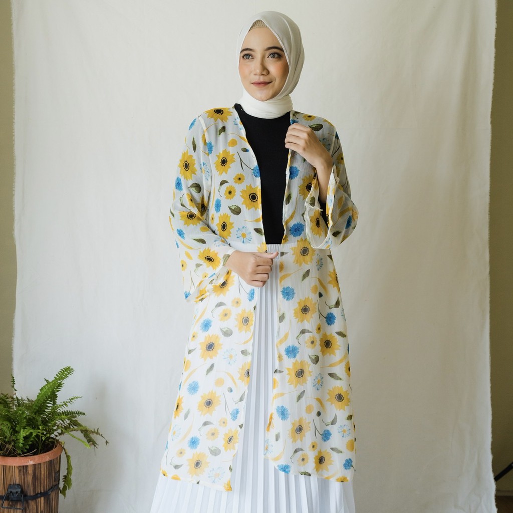 SUNFLOWER OUTER / VINTAGE RETRO OUTER / FLOWER OUTER / CARDIGAN BUNGA