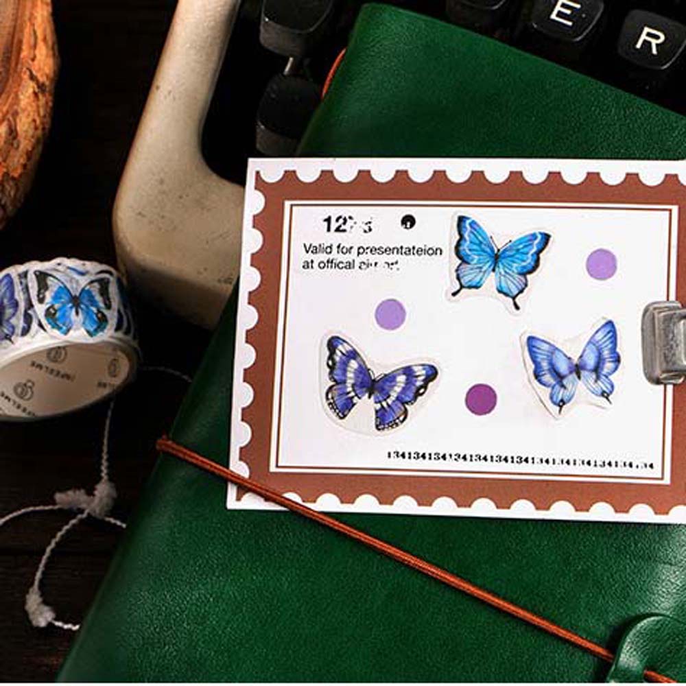 ELEGANT 100 pcs/lot Stationery Tape Tapes DIY Sticker Tapes Stickers Stickers Flower Scrapbooking Butterfly Adhesive Tape Masking Hand account tape