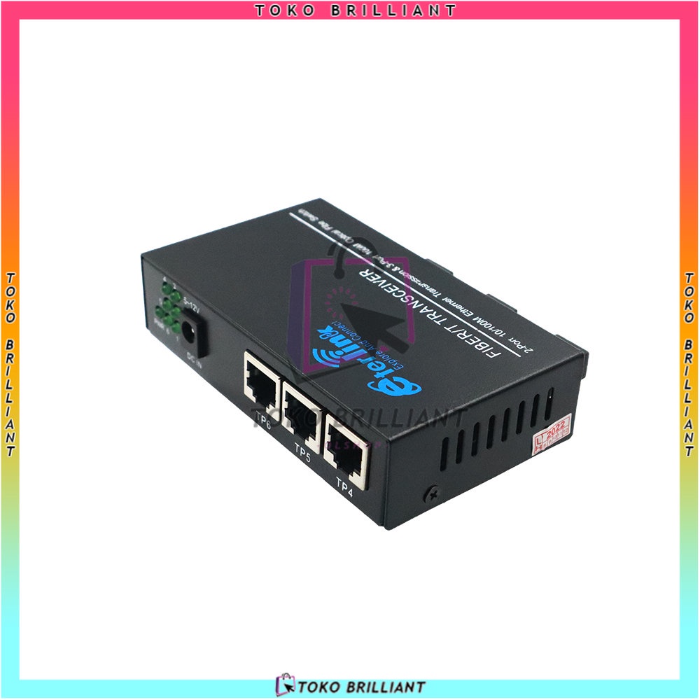 [Bisa Bayar COD] 10/100M single mode 3FO 3LAN  3F3E Reverse POE Media Converter