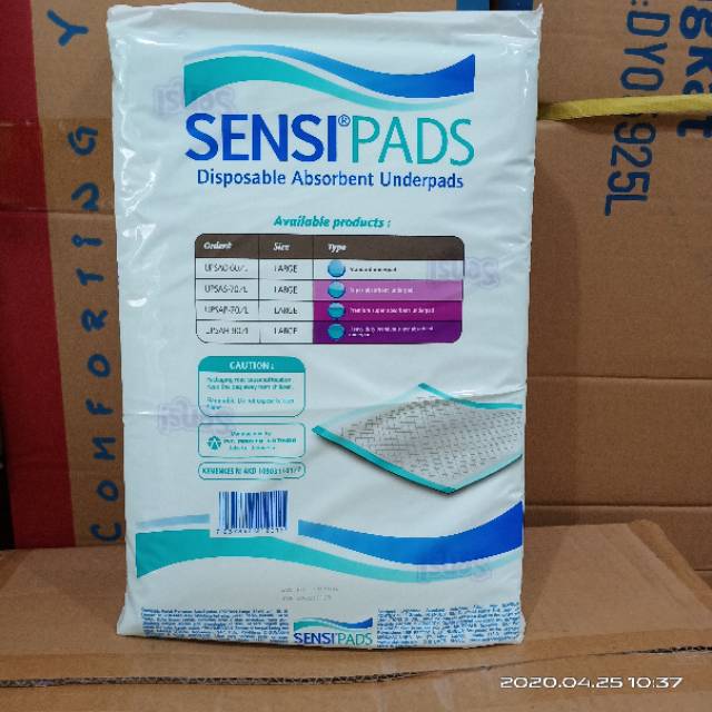 Underpad Sensi / Sensipad/ sensi Pad / Perlak Sensi isi 10 Lembar