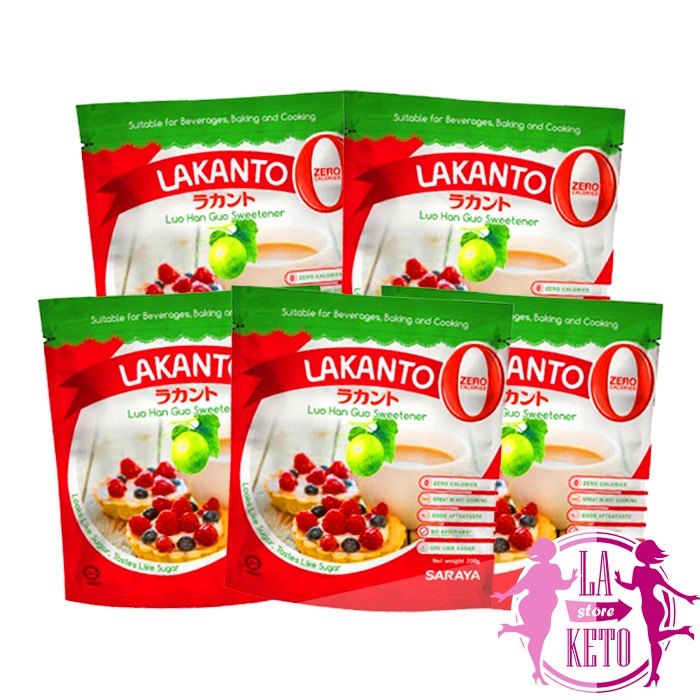 

LA KETO - LAKANTO Monk Fruit Lou Han Guo Sweetener Zero Cales 5 pcs @200gr