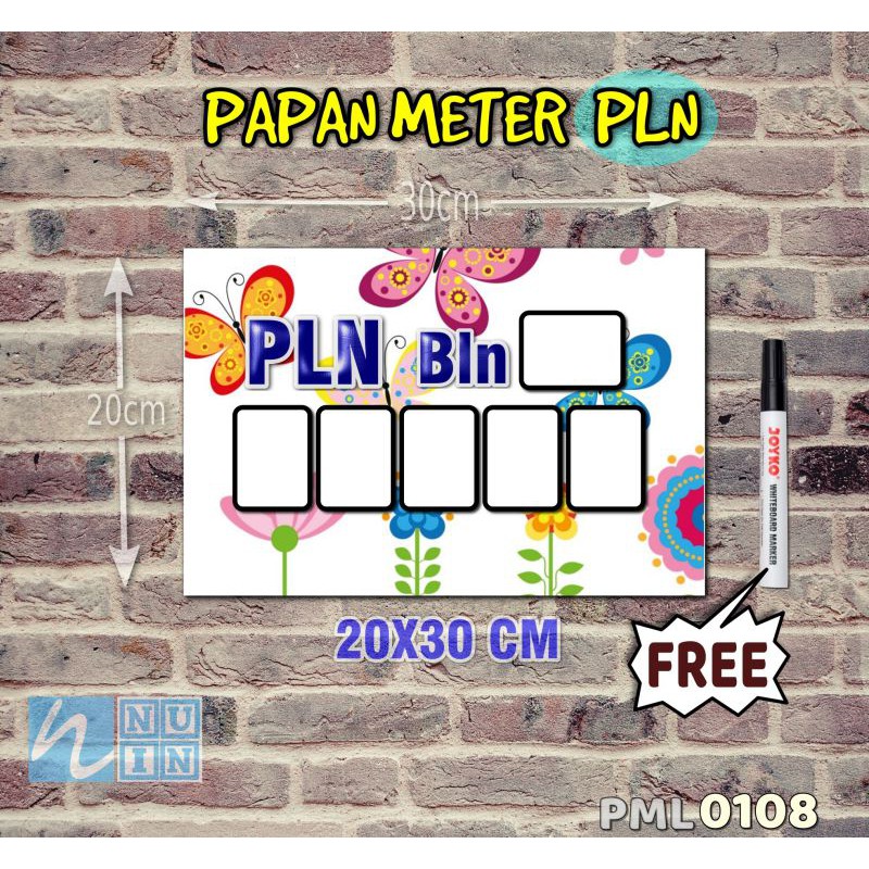 

Nuin Papan Meter Listrik PLN PAM motif Unik - Floral 08