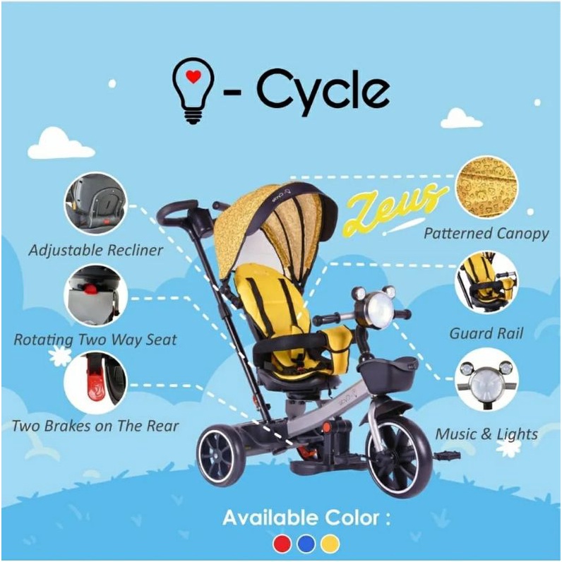 i-cycle Tricycle Zeus - Sepeda Anak Murah