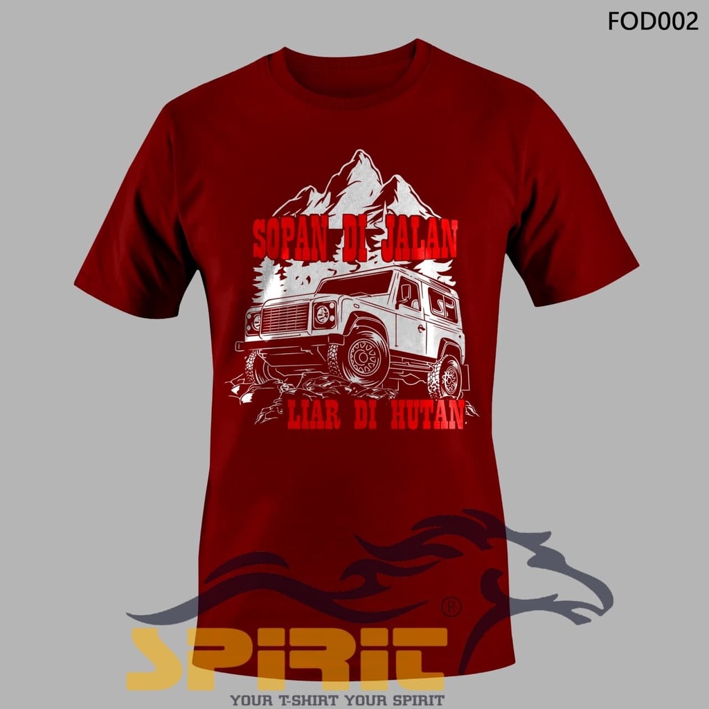 Kaos distro kata kata lengan pendek hobi off road special edisi sopan di jalan liar di hutan