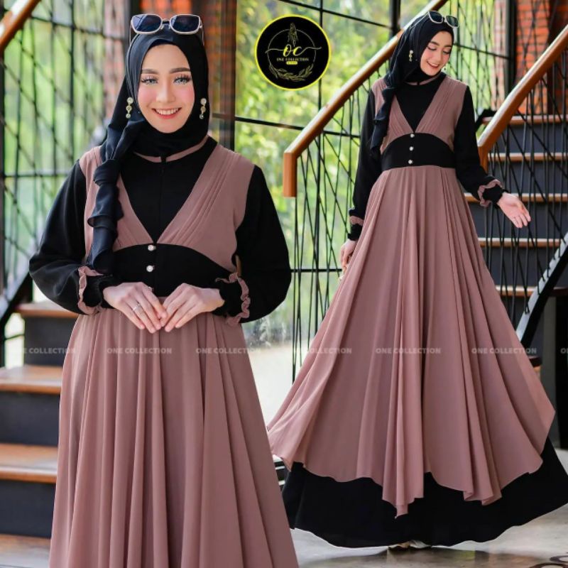 GAMIS MALAYSIA CERUTYBABYDOLL TERBARU 2022/TASYA DRESS/GAMIS KONDANGAN/GAMIS SET OUTER FULL FURIING/