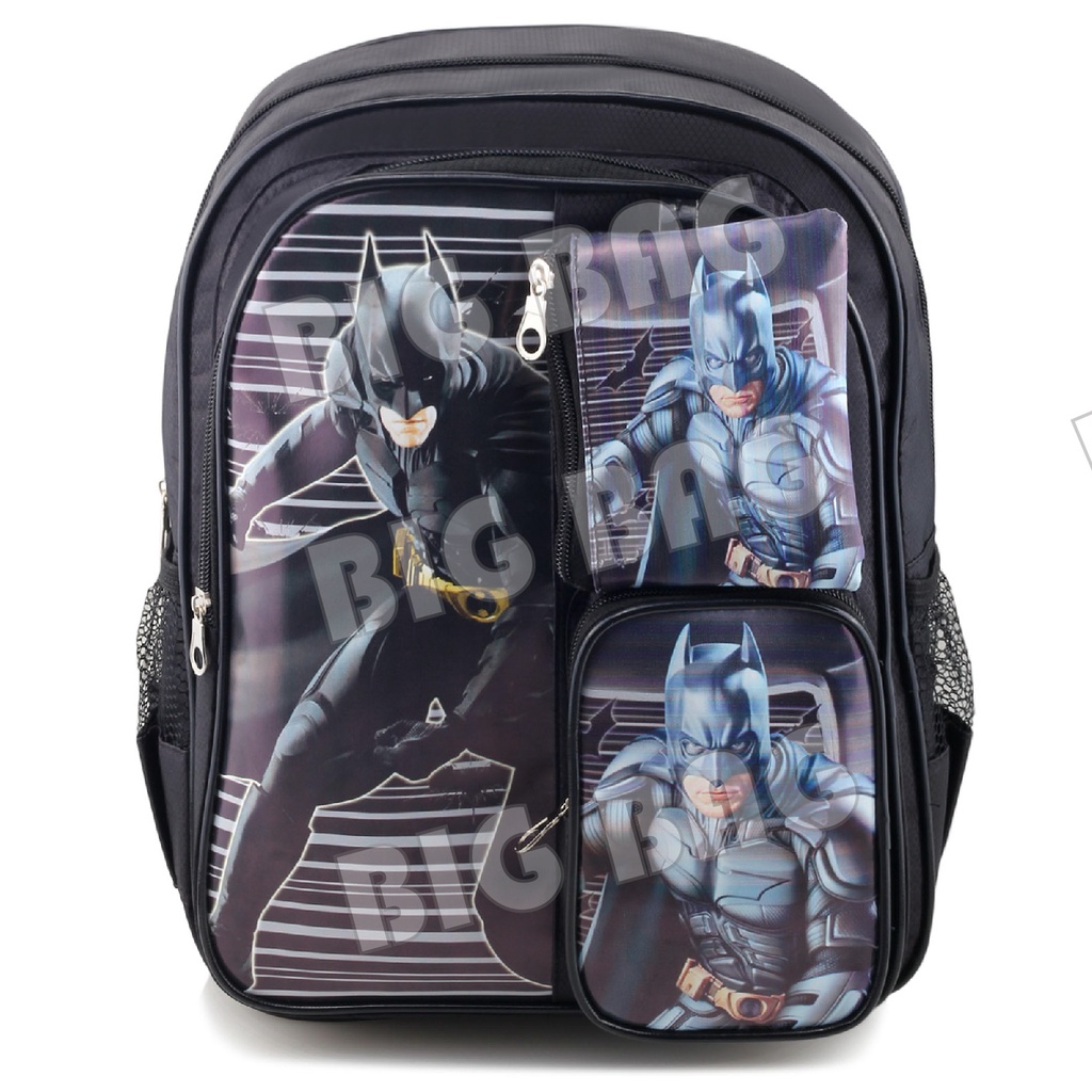 RTM - Ransel Sekolah - Ransel AnakTas Anak Laki Laki Karakter - Batman - HORN 3D EFFECT - COOL BACKPACK + FREE BOTOL MINUM