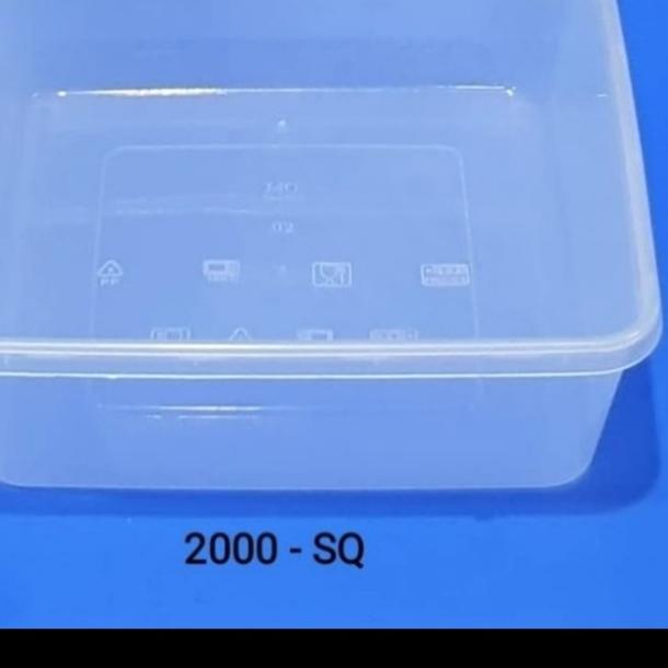 FREE ONGKIR!Kotak plastik makanan nasi uk 2000 ML ( isi 25 pcs) thinwal food kotak|RA4