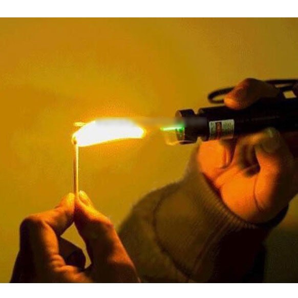 TaffLED Green Beam Laser Pointer 1MW 532NM with Baterai+Charger - Black - OMLP0LBK