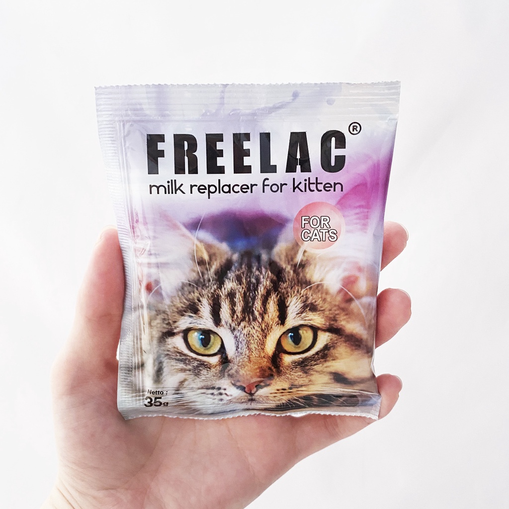 Freelac Milk Replacer Kitten 35 gr 1 pack (20+2 pcs Free) -Susu Bayi Kucing Anak Kucing Kitten Tanpa Laktosa